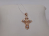 ПОДВЕСКА КРЕСТ С КАМНЯМИ (Au 585)