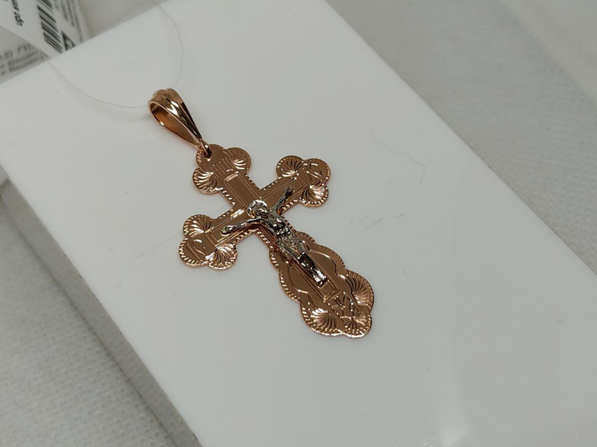 ПОДВЕСКА КРЕСТ без камня (Au 585)