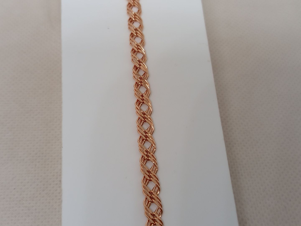 БРАСЛЕТ ПУСТОТЕЛЫЙ Ромб тройной (Au 585)