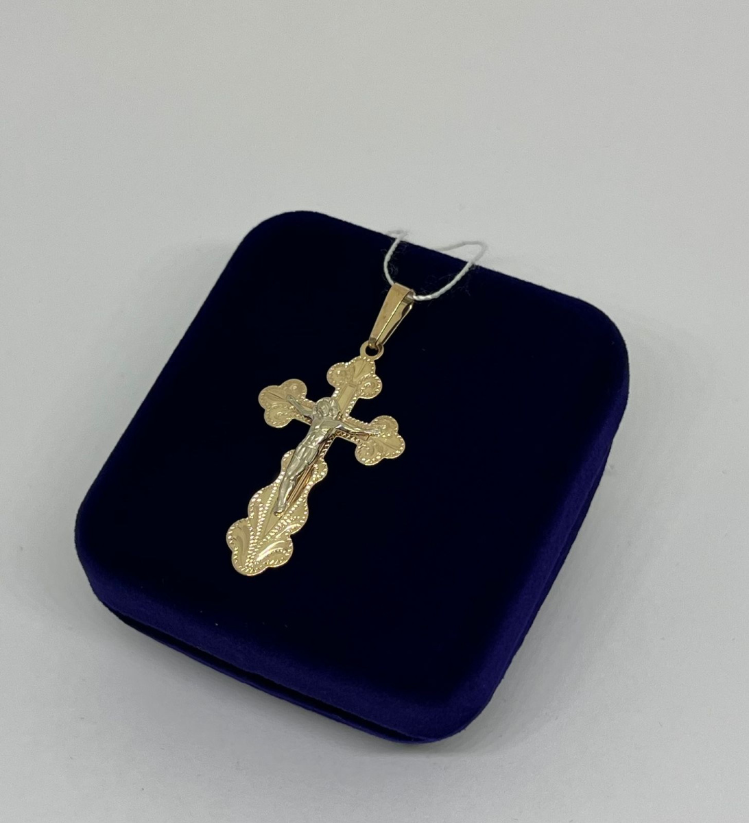 ПОДВЕСКА КРЕСТ без камня (Au 585)