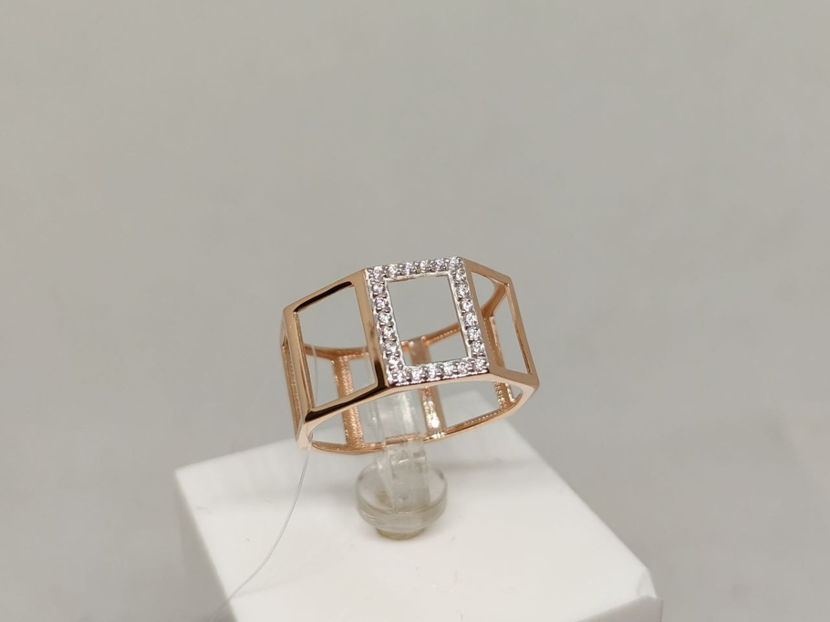 КОЛЬЦО С КАМНЯМИ (Au 585)