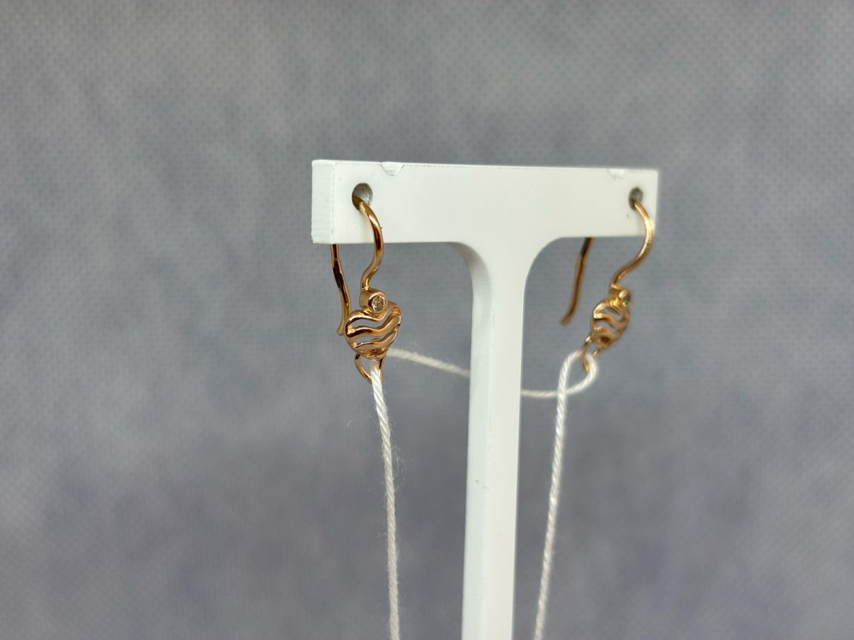 СЕРЬГИ С КАМНЕМ (Au 585)