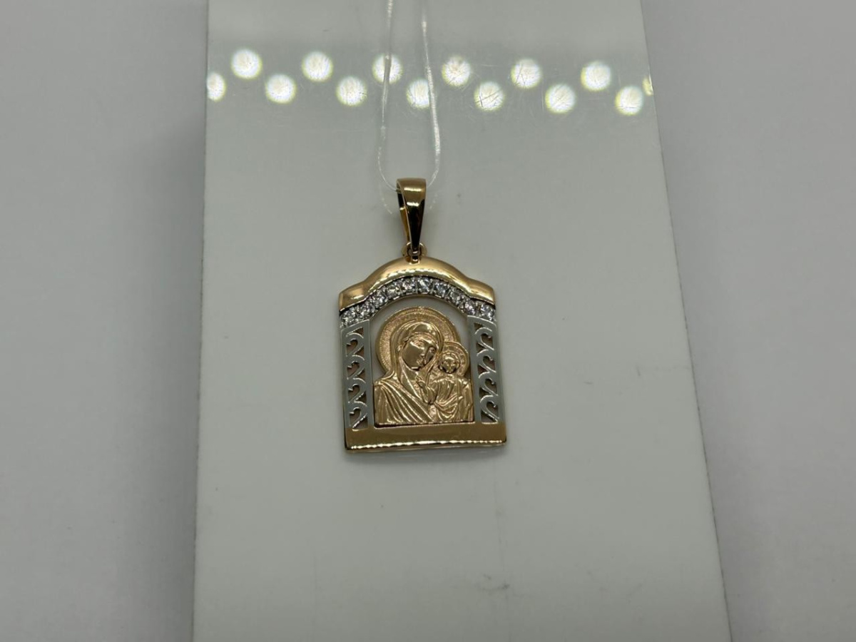 ПОДВЕСКА ИКОНА с камнями (Au 585)