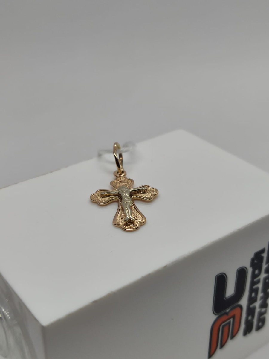 ПОДВЕСКА КРЕСТ БЕЗ КАМНЯ (Au 585)