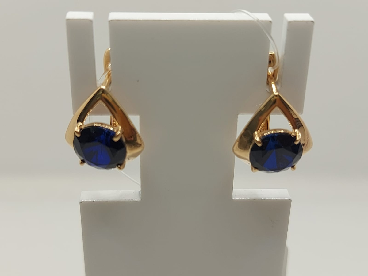 СЕРЬГИ С КАМНЕМ (Au 585)