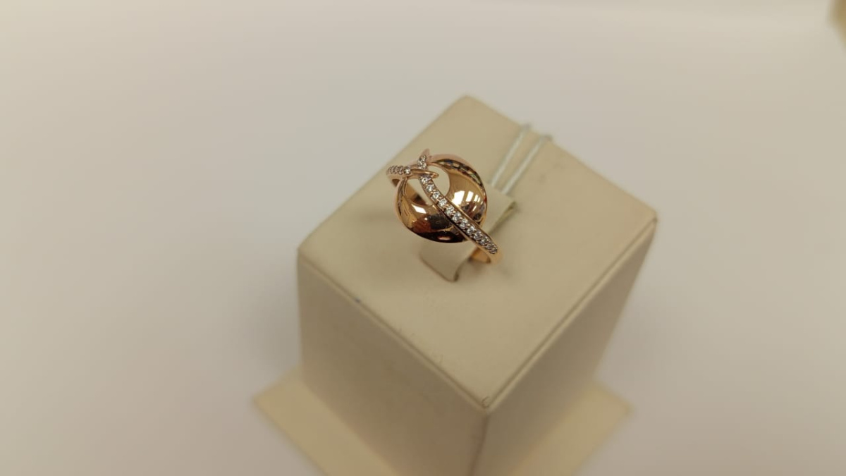 КОЛКМИ585 КОЛЬЦО С КАМНЯМИ (Au 585)