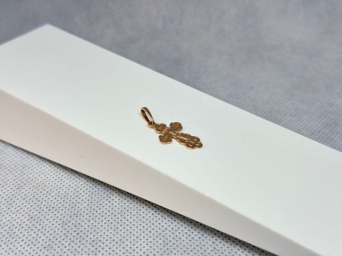 ПОДВЕСКА КРЕСТ БЕЗ КАМНЯ (Au 585)