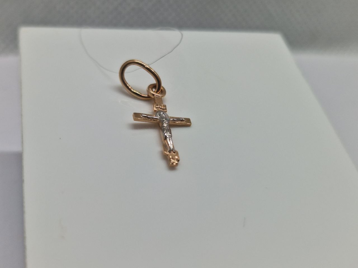 810-00369-10-00-00-00 ПОДВЕСКА КРЕСТ без камня (Au 585)