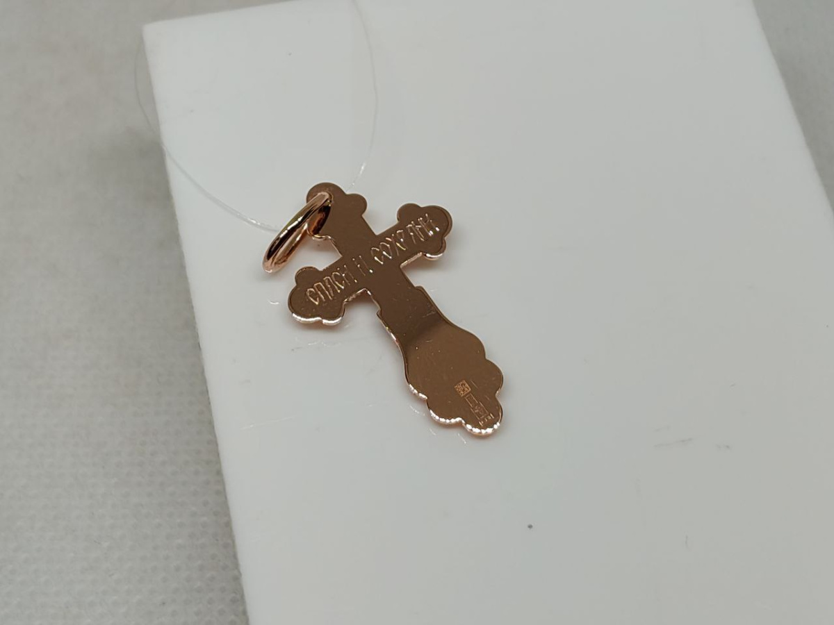 ПОДВЕСКА КРЕСТ без камня (Au 585)