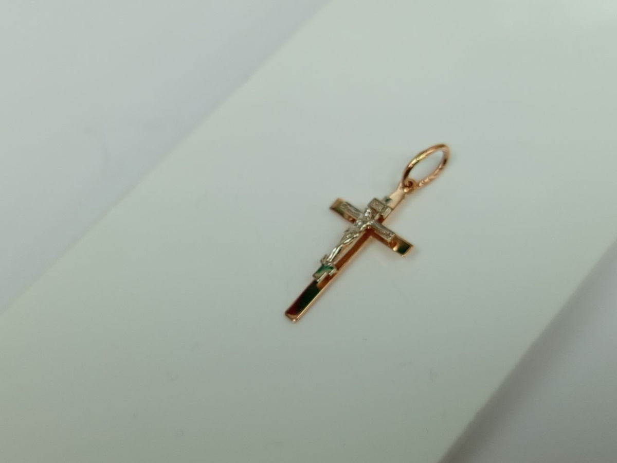 ПОДКБК585 ПОДВЕСКА КРЕСТ БЕЗ КАМНЯ (Au 585)