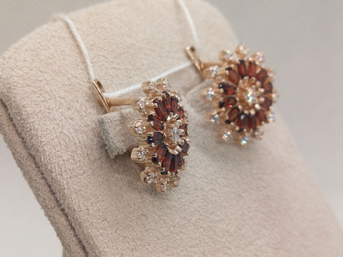 СЕРЬГИ С КАМНЯМИ (Au 585)