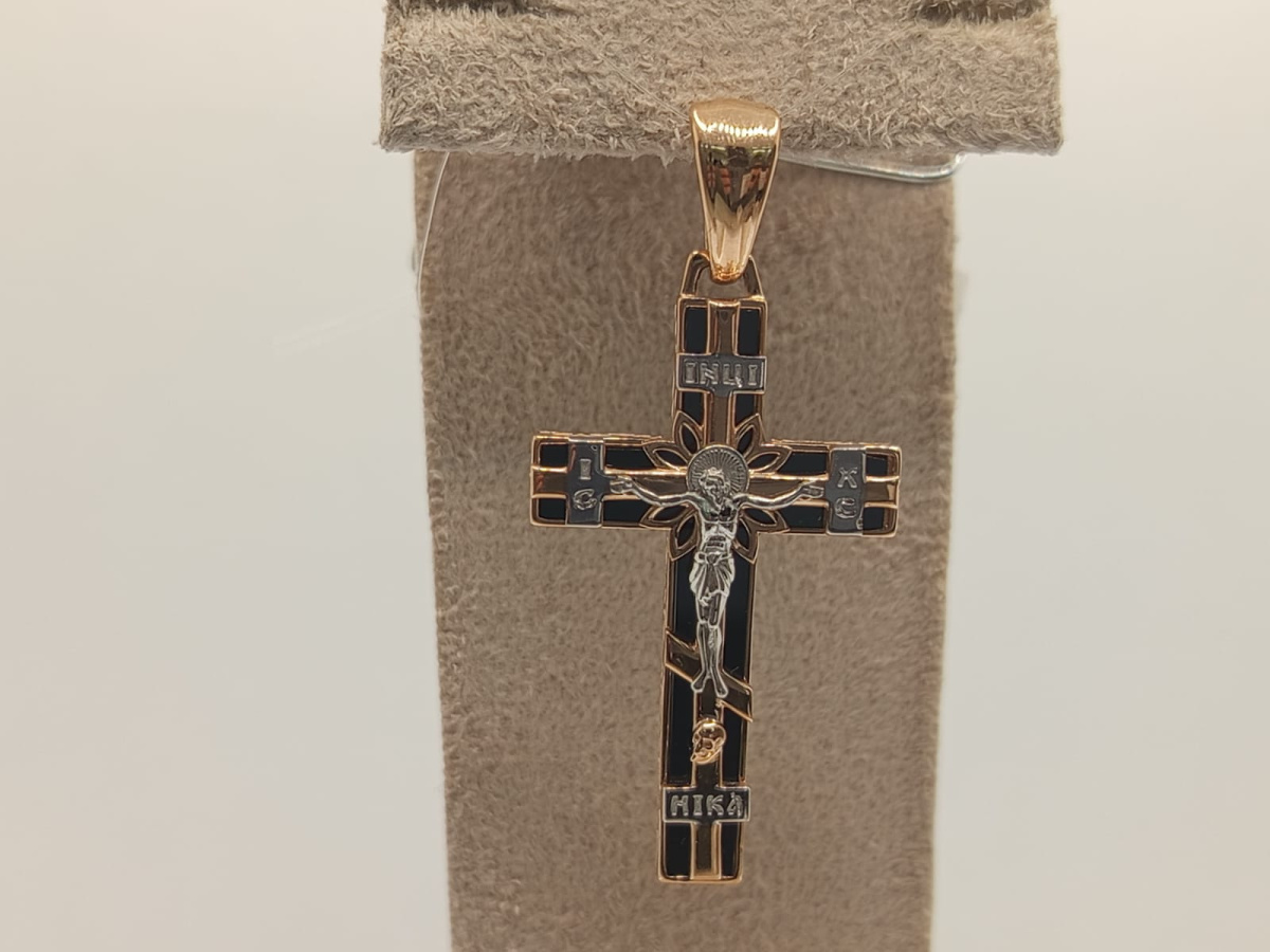 ПОДВЕСКА КРЕСТ с камнем (Au 585)