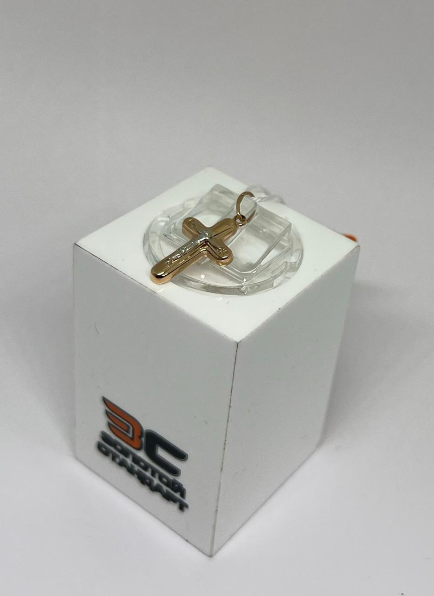 ПОДВЕСКА КРЕСТ БЕЗ КАМНЯ (Au 585)