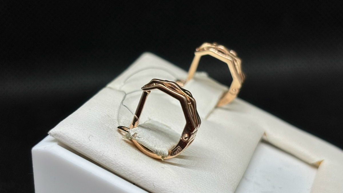 СЕРЬГИ БЕЗ КАМНЯ (Au 585)