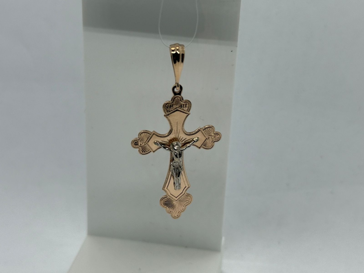 ПОДВЕСКА КРЕСТ без камня (Au 585)
