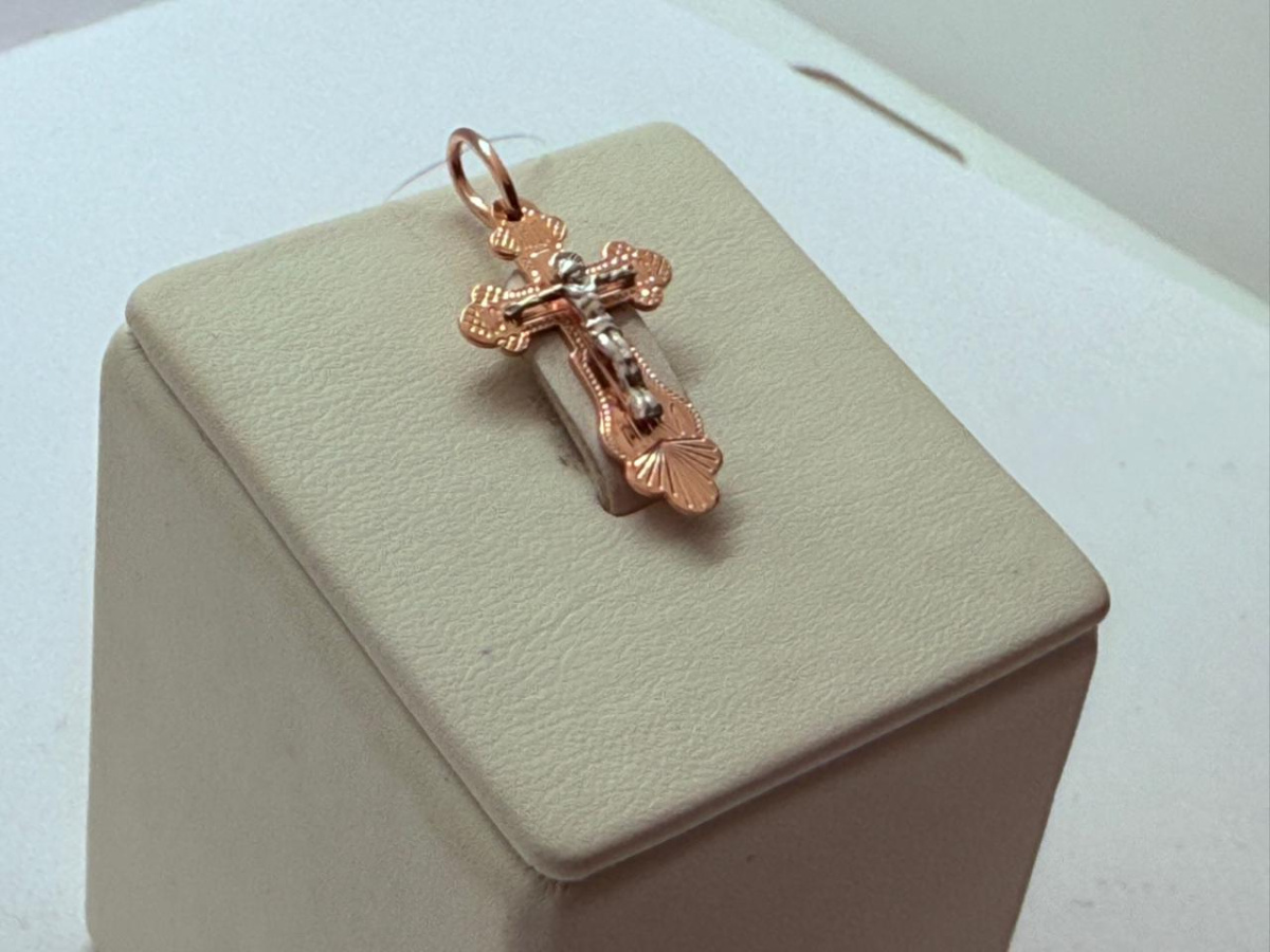 ПОДВЕСКА КРЕСТ без камня (Au 585)