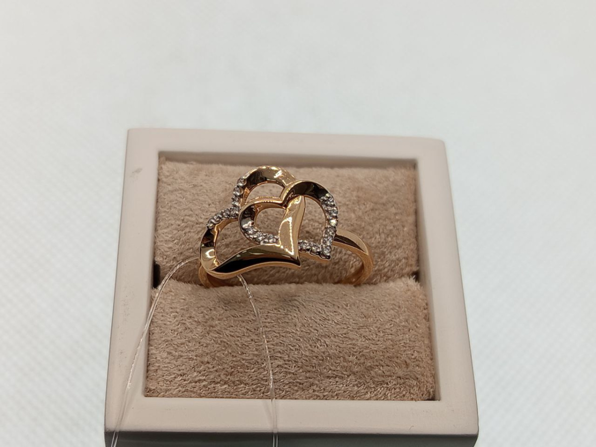 КОЛЬЦО С КАМНЯМИ (Au 585)