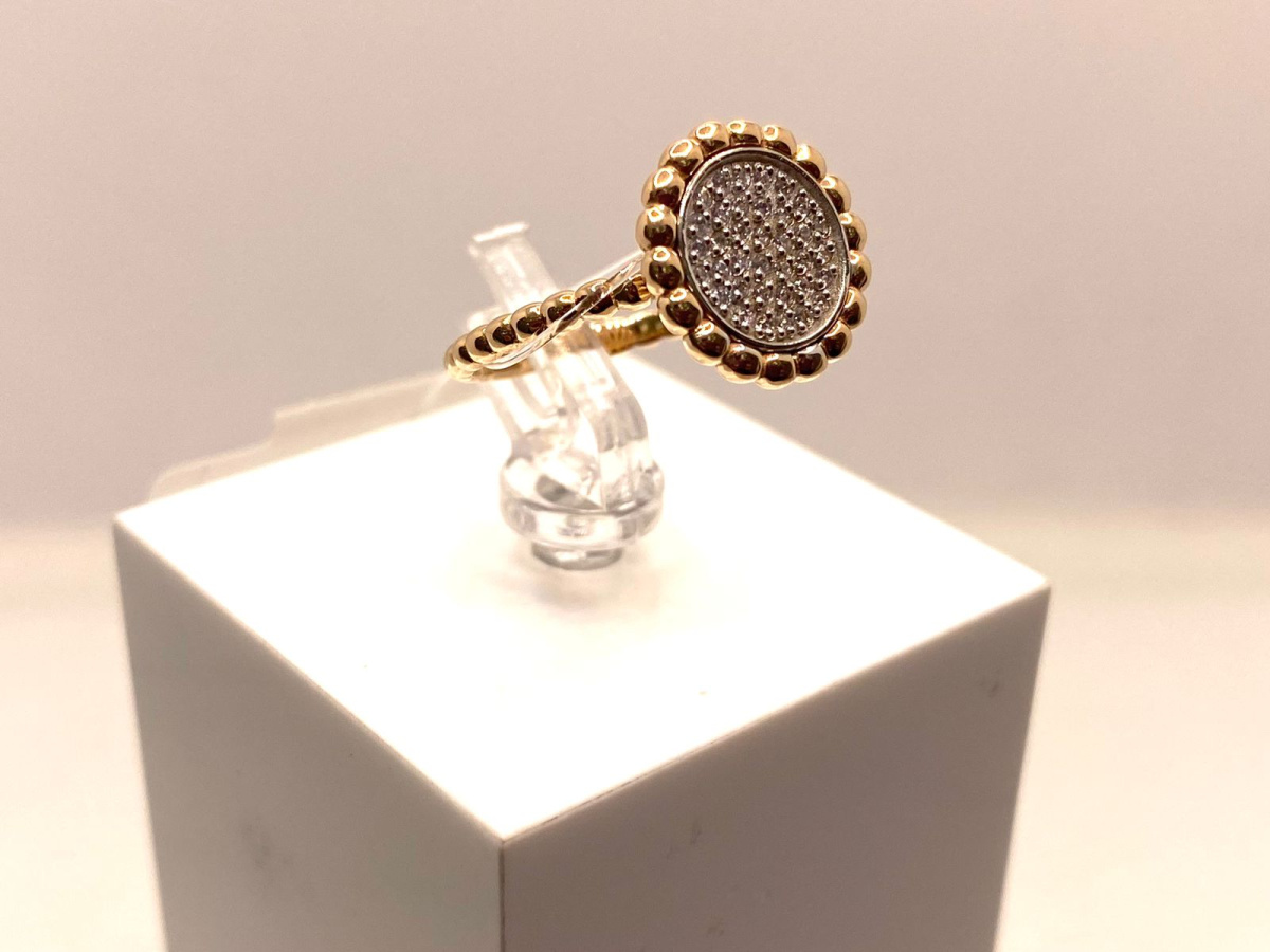 КОЛЬЦО С КАМНЯМИ (Au 585)