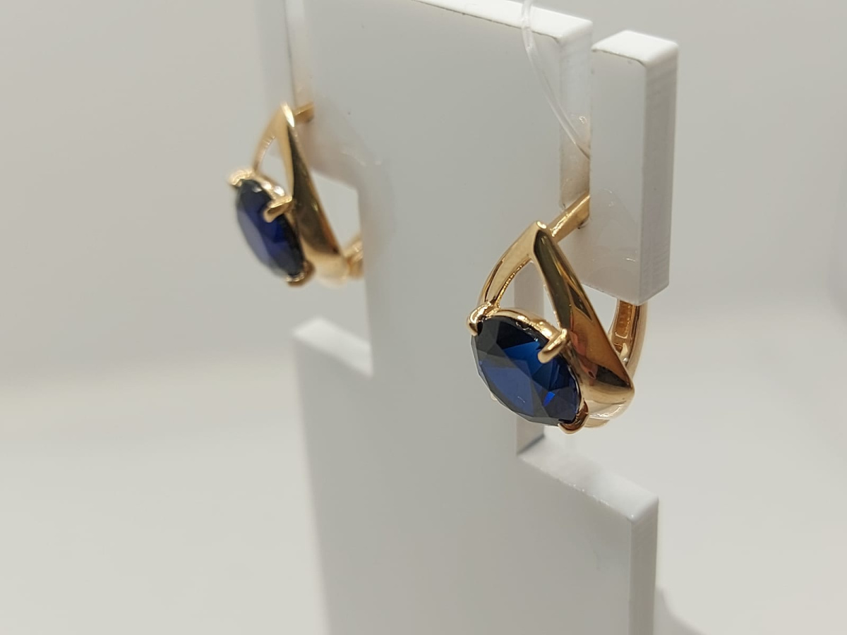 СЕРЬГИ С КАМНЕМ (Au 585)