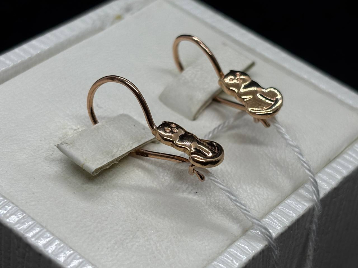 СБКМ585 СЕРЬГИ БЕЗ КАМНЯ (Au 585)