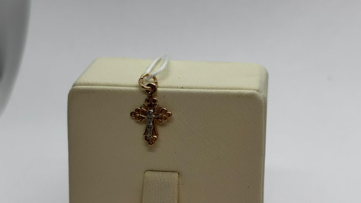 ПОДВЕСКА КРЕСТ БЕЗ КАМНЯ (Au 585)