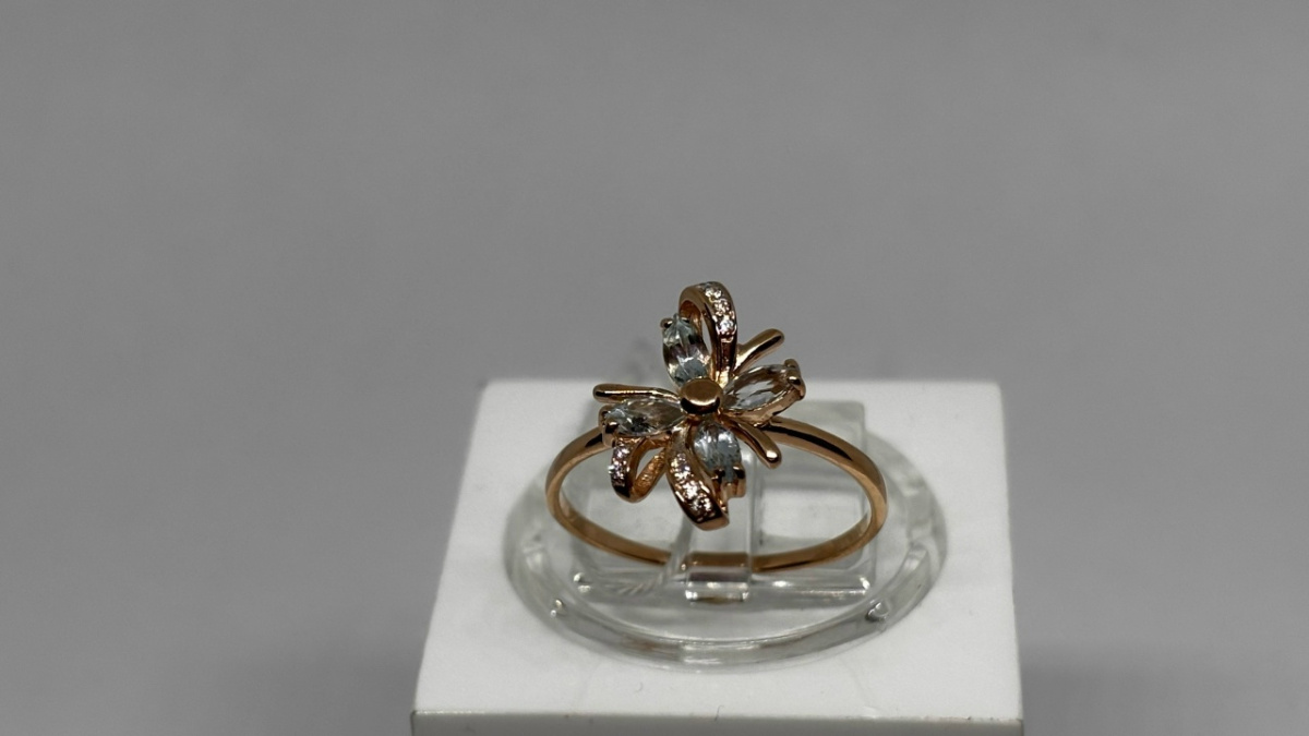 КОЛКМИ585 КОЛЬЦО С КАМНЯМИ (Au 585)