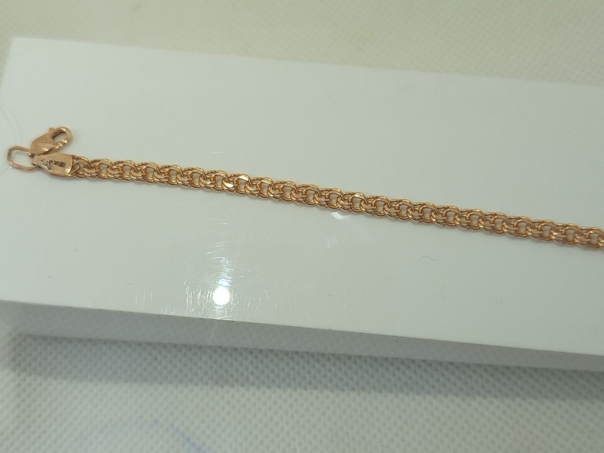 БРАСЛЕТ ПУСТОТЕЛЫЙ Бисмарк (Au 585)