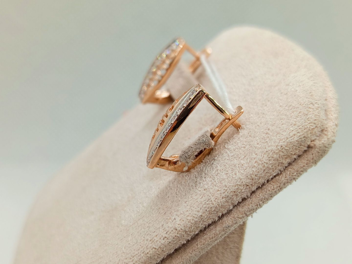 СКМИ585 СЕРЬГИ С КАМНЯМИ (Au 585)