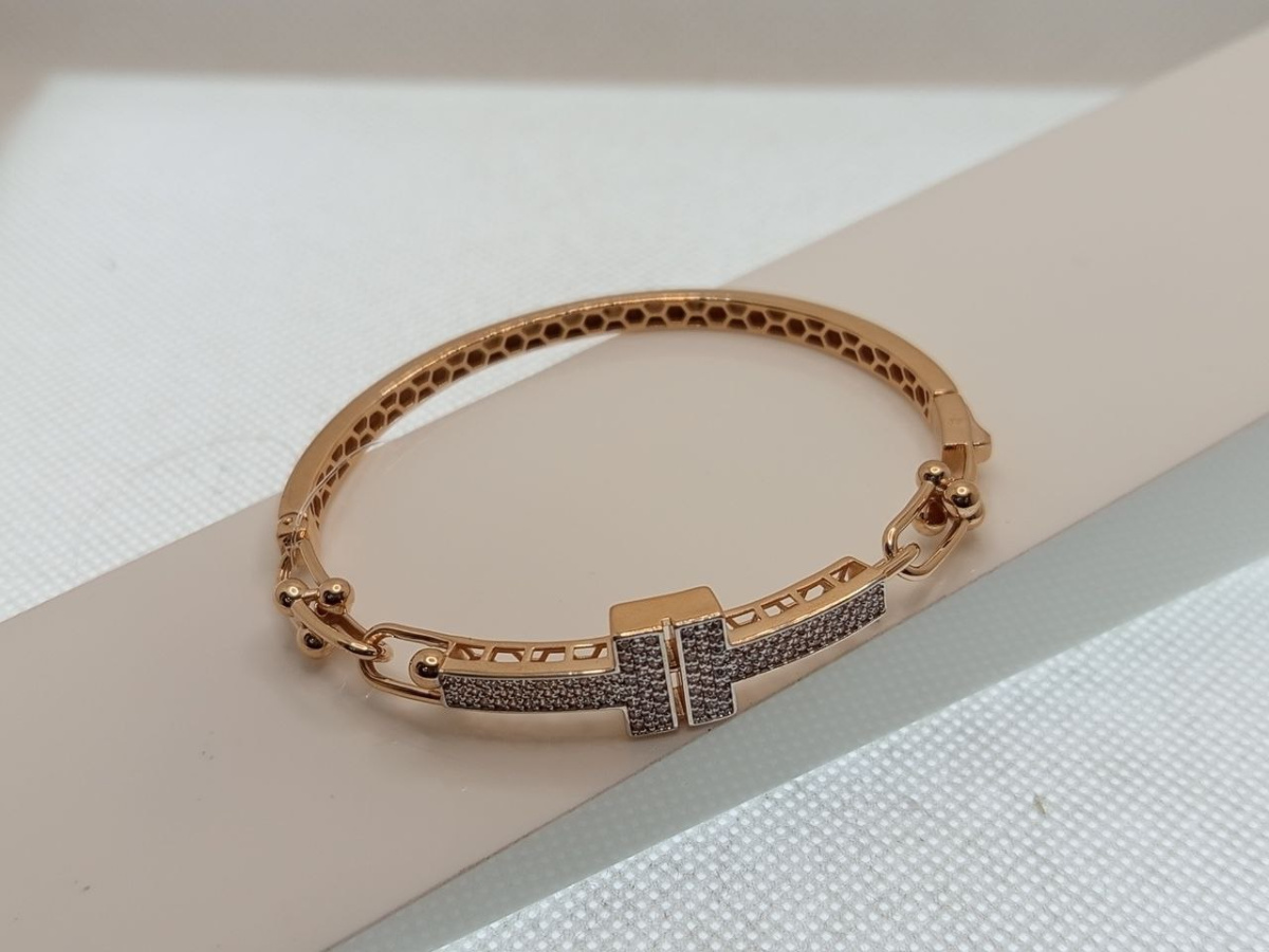 БРАСЛЕТ ЖЕСТКИЙ с камнями (Au 585)