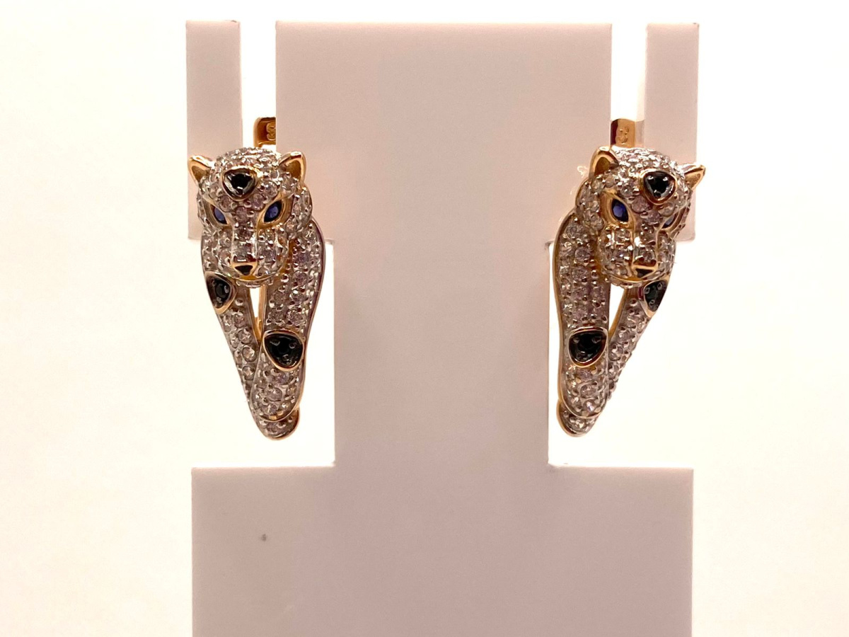 СЕРЬГИ С КАМНЯМИ (Au 585)