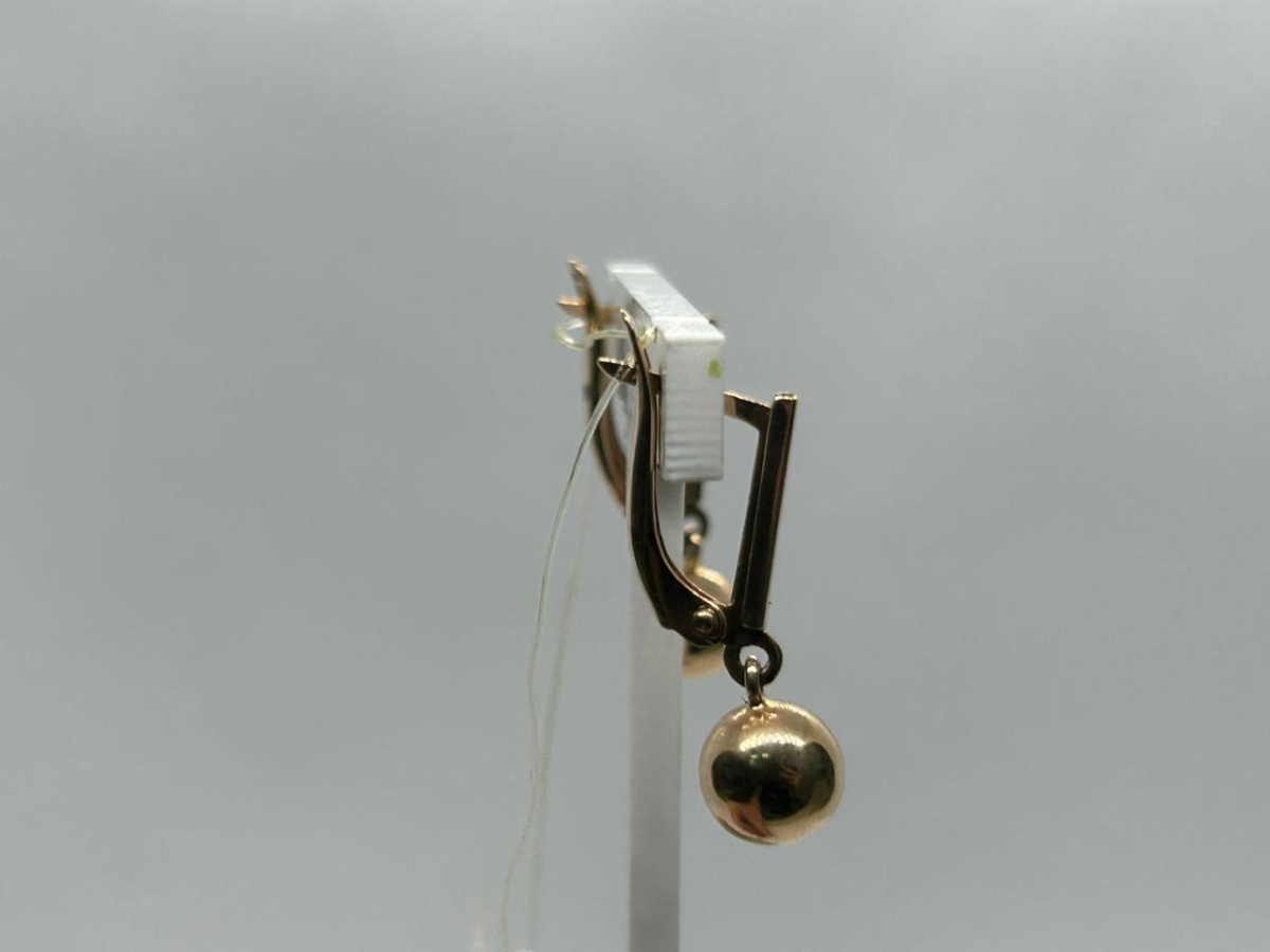 02267М СЕРЬГИ БЕЗ КАМНЯ (Au 585)