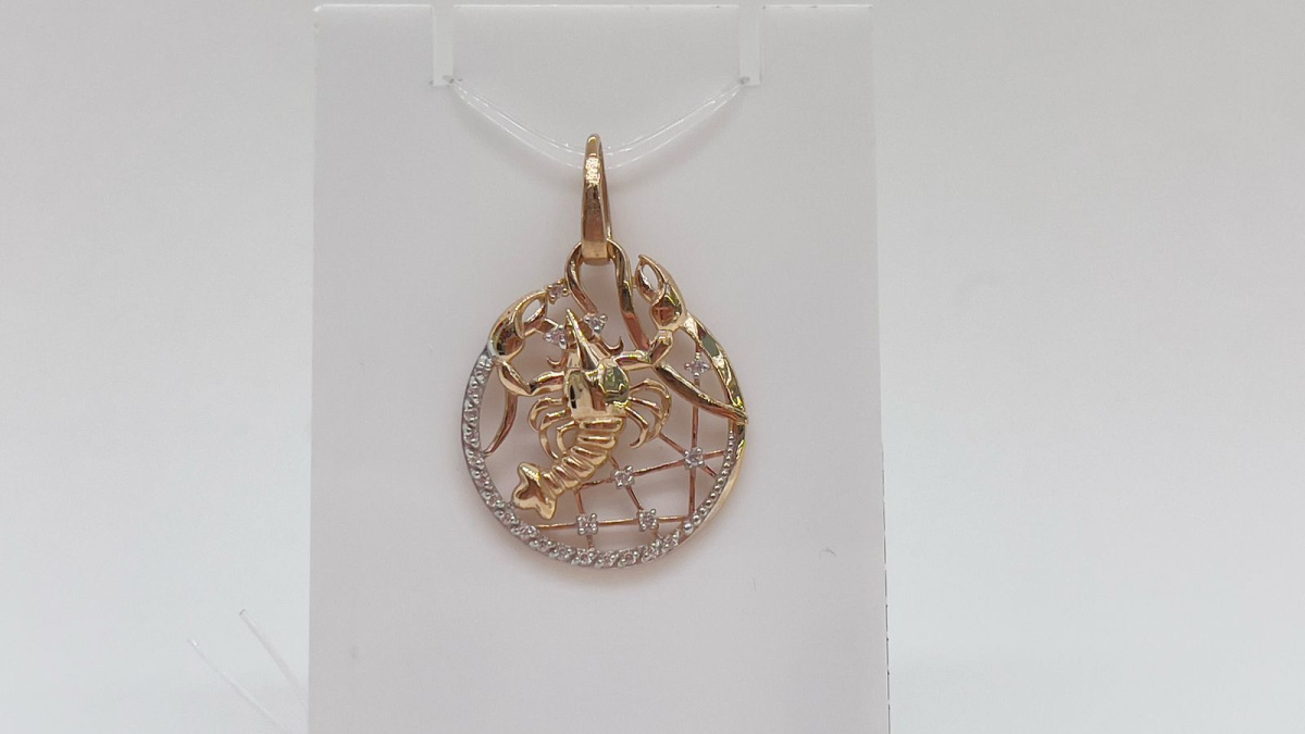 ПОДВЕСКА ЗНАК ЗОДИАКА РАК (Au 585)
