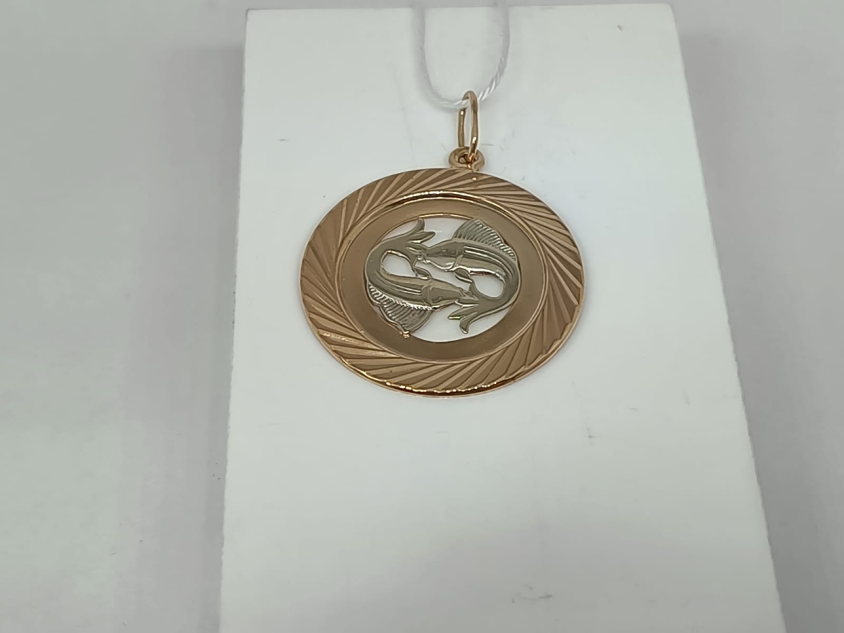 ПОДВЕСКА ЗНАК ЗОДИАКА РЫБЫ Au 585