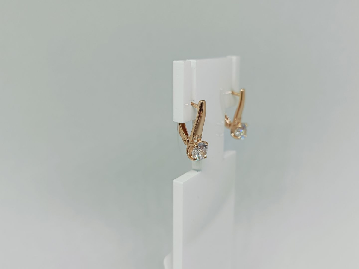 СЕРЬГИ С КАМНЕМ (Au 585)