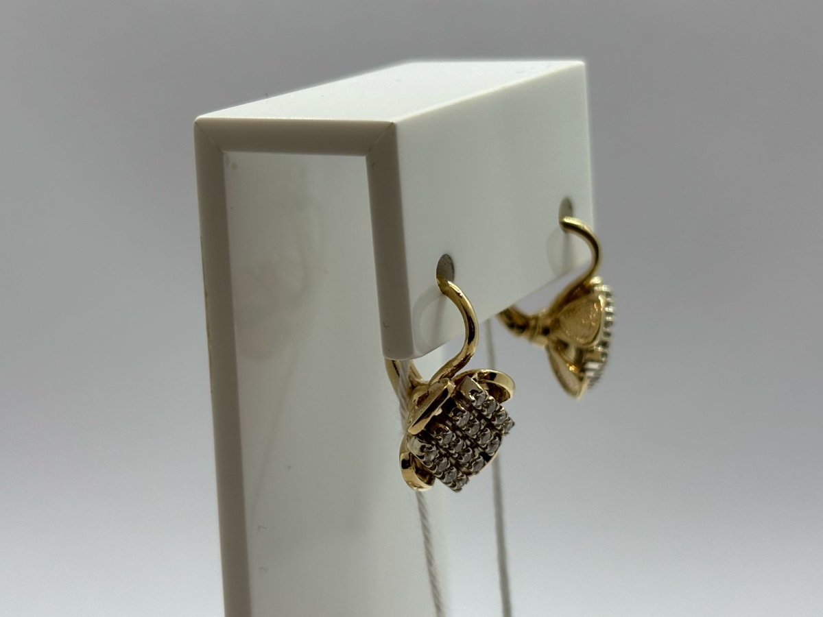 СКМИ585 СЕРЬГИ С КАМНЯМИ (Au 585)