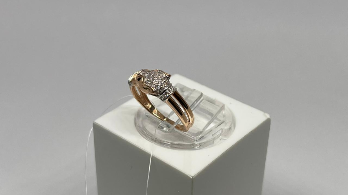 КОЛЬЦО С КАМНЯМИ (Au 585)