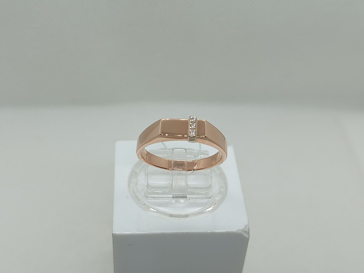 КОЛЬЦО ПЕЧАТКА с камнями (Au 585)