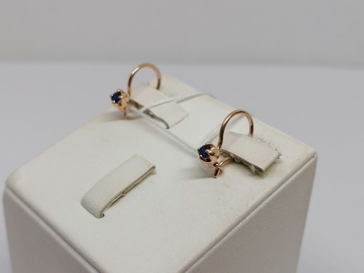 СЕРЬГИ С КАМНЕМ (Au 585)