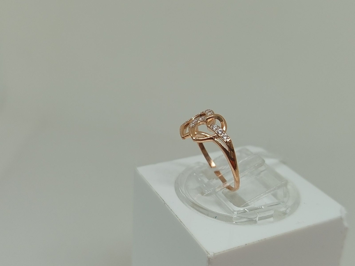 КОЛЬЦО С КАМНЯМИ (Au 585)