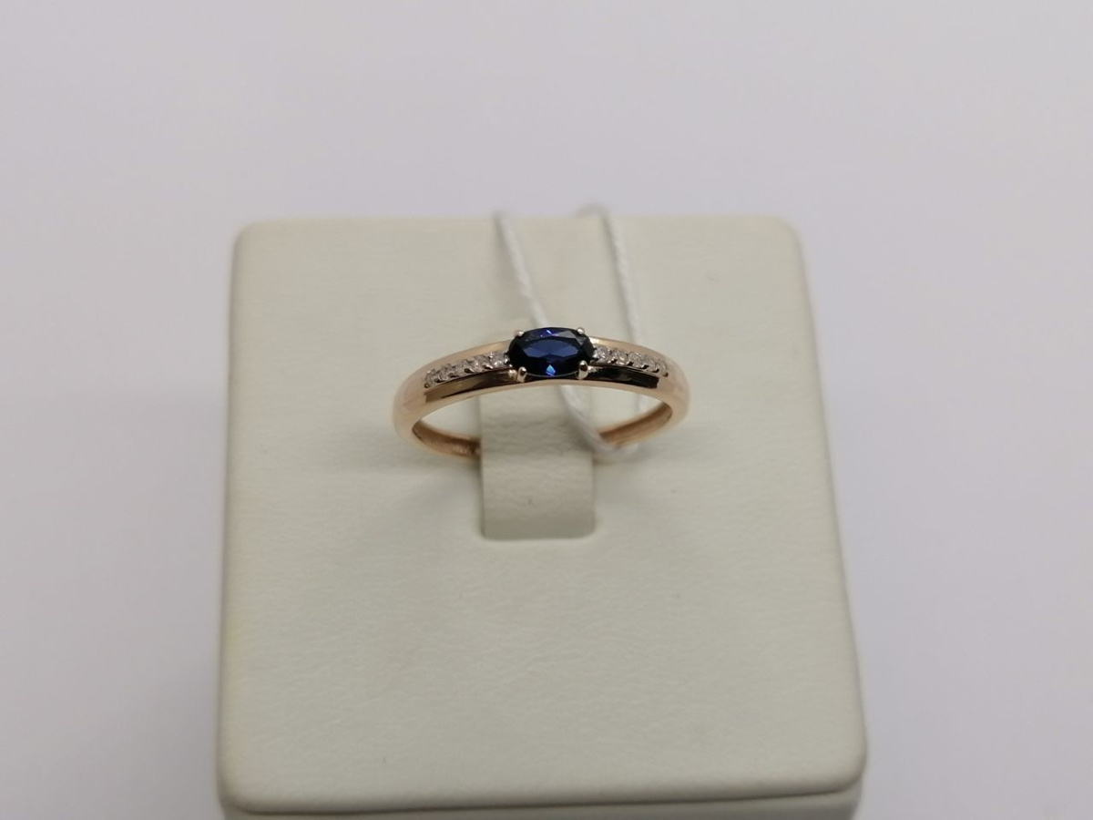 КОЛЬЦО С КАМНЯМИ (Au 585)