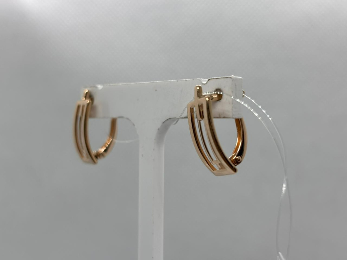 СЕРЬГИ БЕЗ КАМНЯ (Au 585)