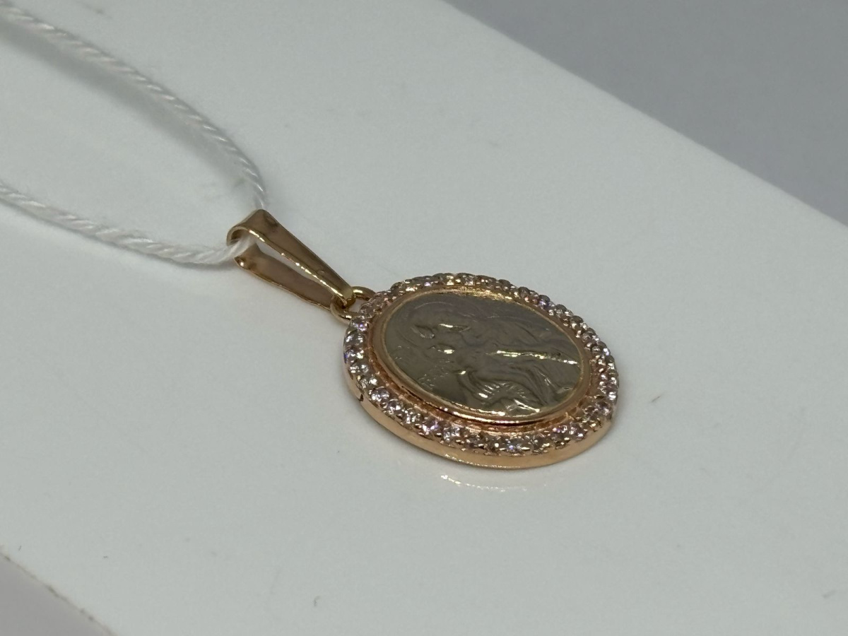 ПОДВЕСКА ИКОНА С КАМНЯМИ (Au 585)