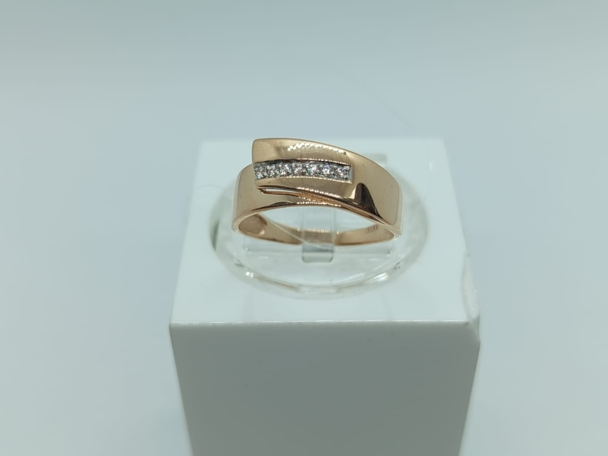 КОЛЬЦО С КАМНЯМИ (Au 585)