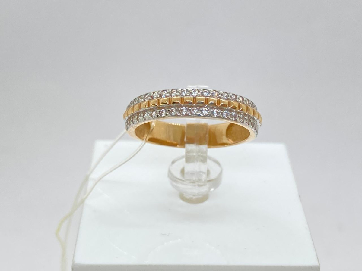 КОЛЬЦО С КАМНЯМИ (Au 585)