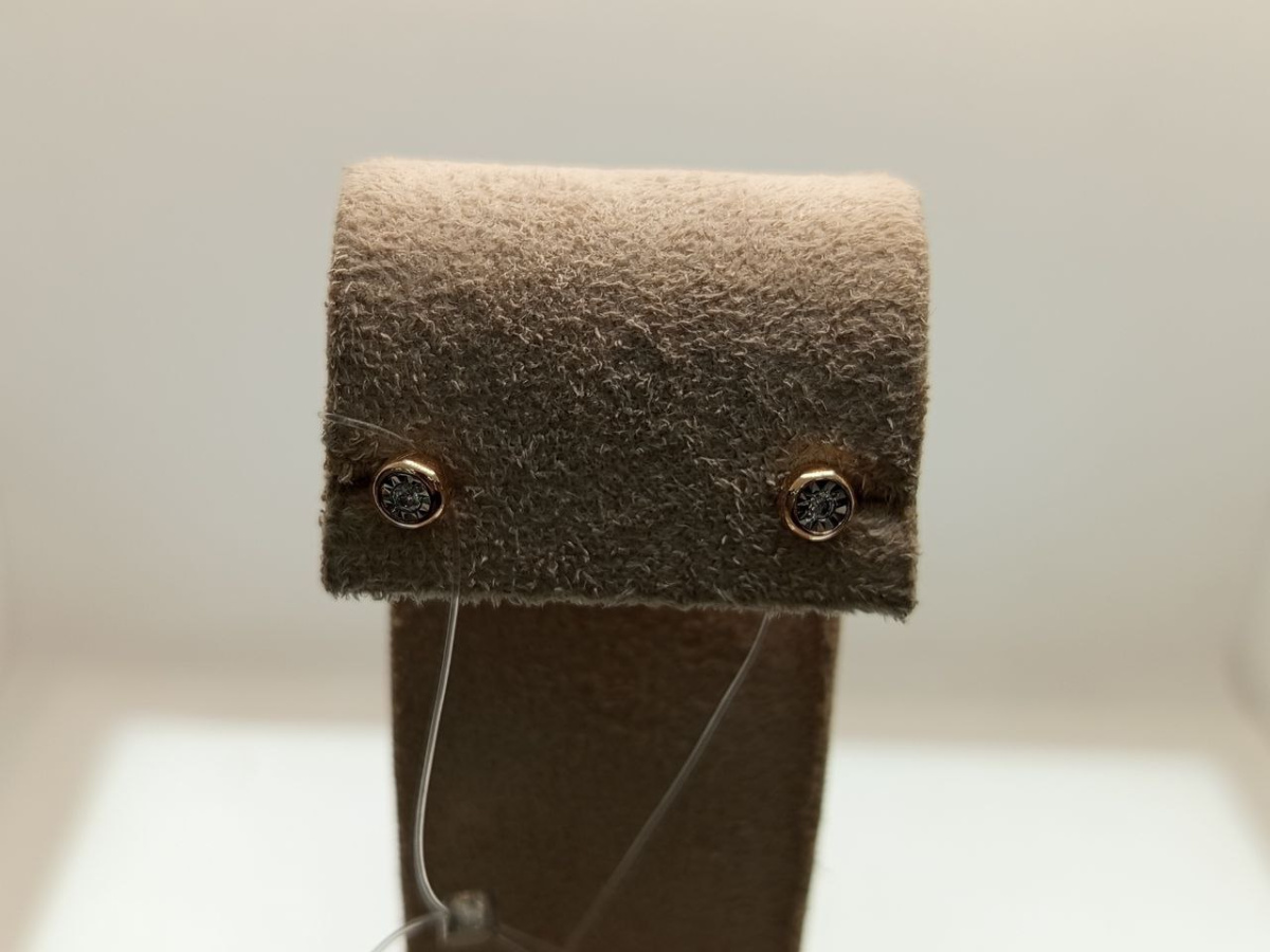 СЕРЬГИ ПУСЕТЫ с камнем (Au 585)