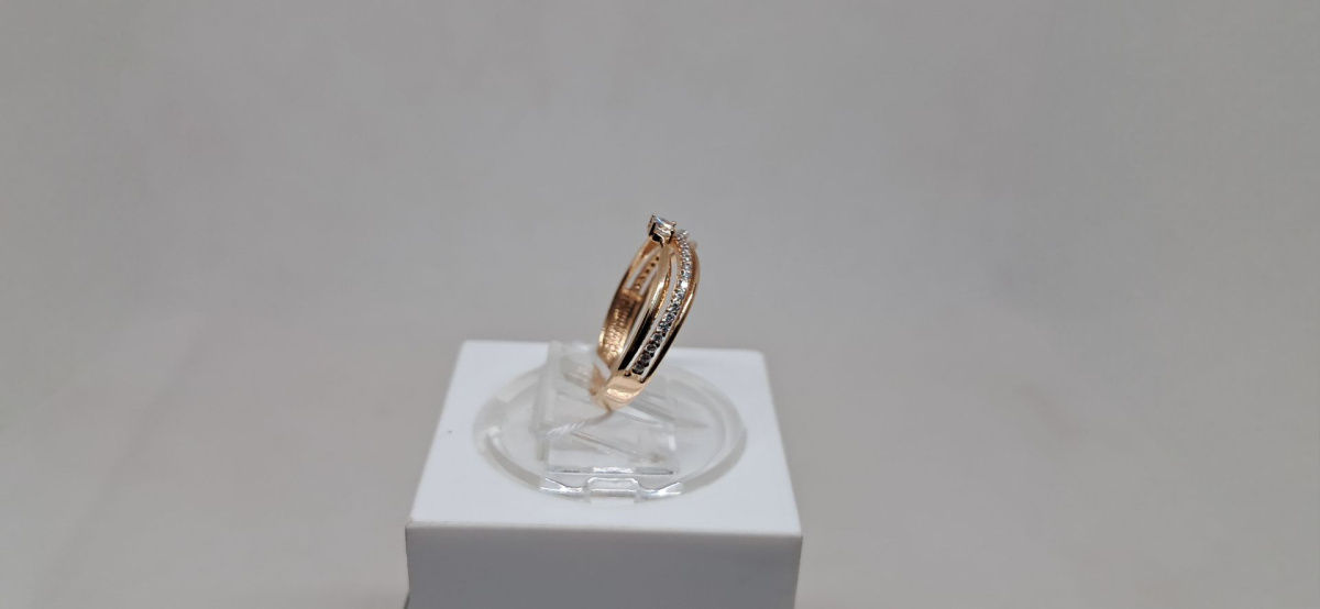 КОЛЬЦО С КАМНЯМИ (Au 585)