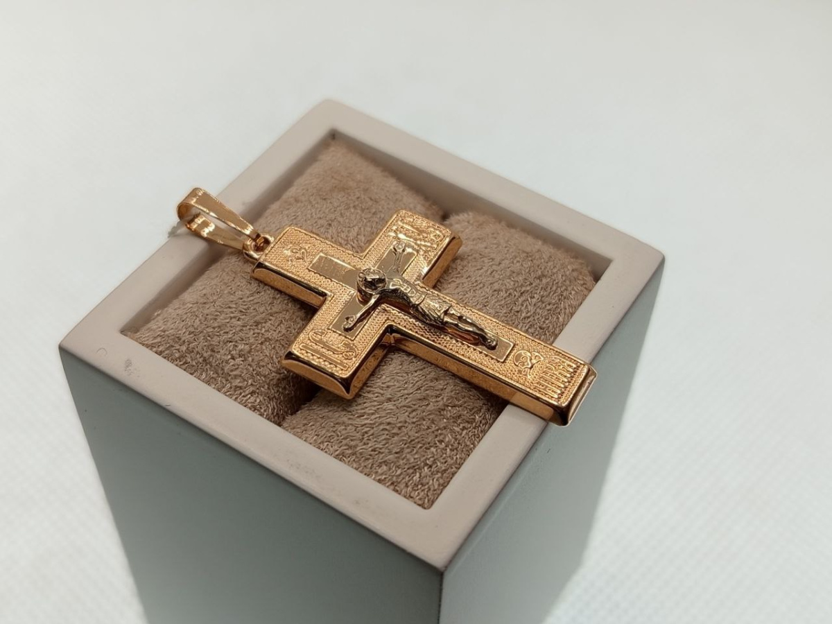 ПОДВЕСКА КРЕСТ без камня (Au 585)