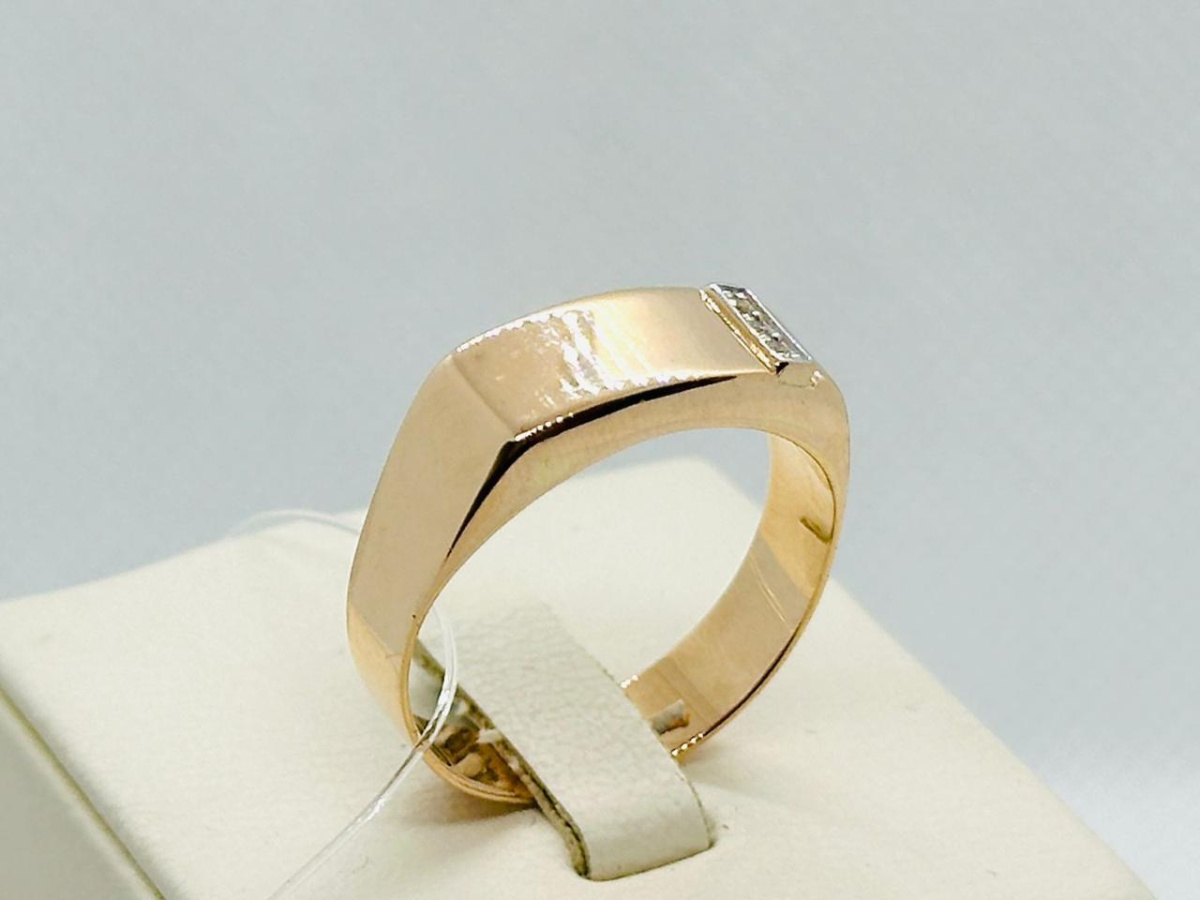 04-51-0962-01 КОЛЬЦО ПЕЧАТКА с камнями (Au 585)