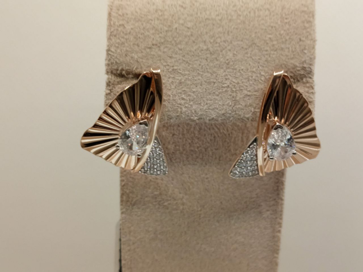 СЕРЬГИ С КАМНЯМИ (Au 585)