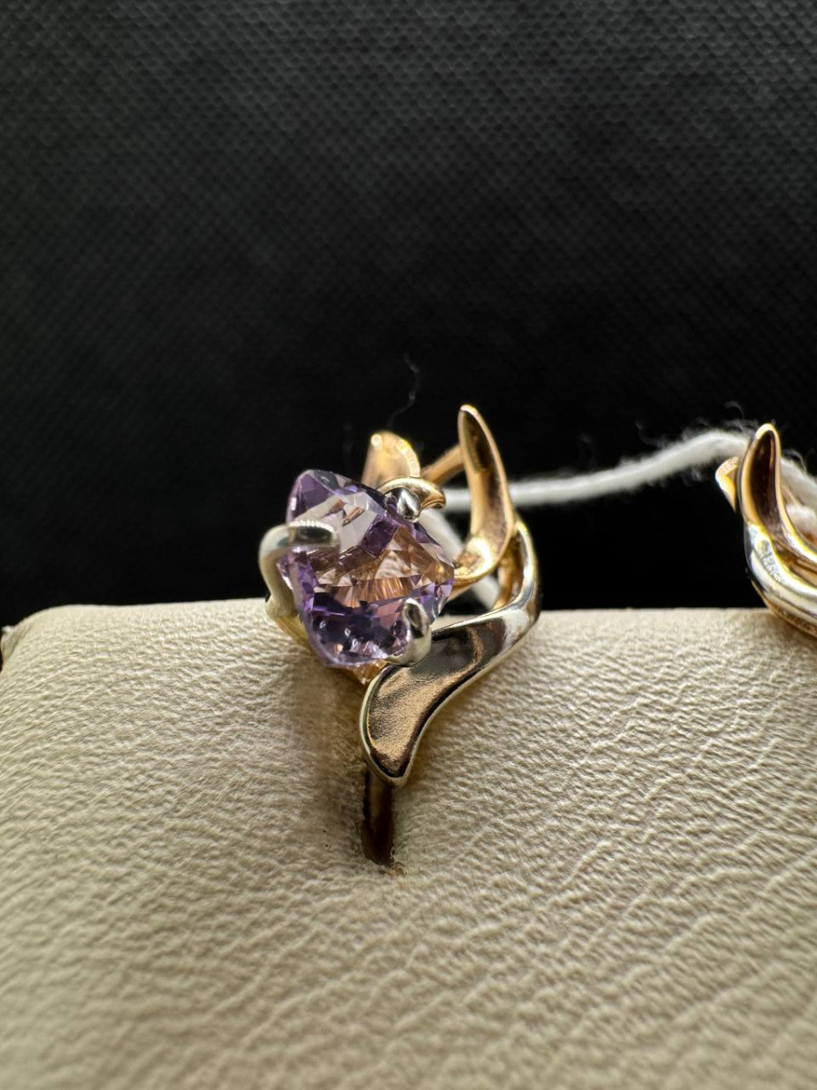 СЕРЬГИ С КАМНЕМ (Au 585)